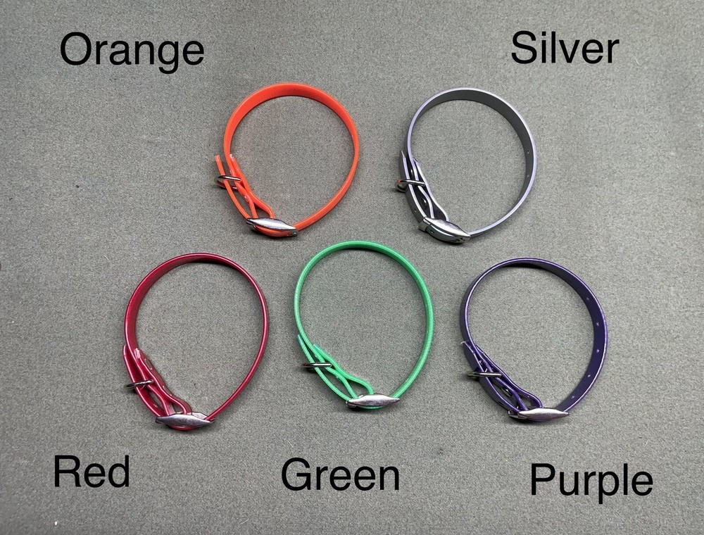 BIOTHANE COLLAR BUNDLE 5 PUPPY PACK WHELPING LITTER IDENTIFICATION 8” - 13” NECK