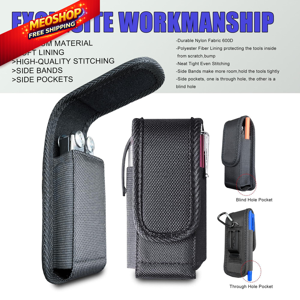 Multitool Sheath, EDC Belt Pouch Organizer for Men,Tool Sheath 1Pack Black