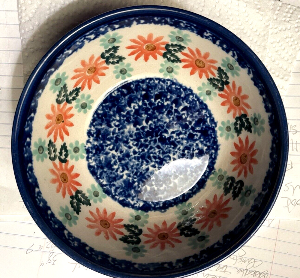 Polish Pottery Handmade Small Bowl 4.25 X 2"