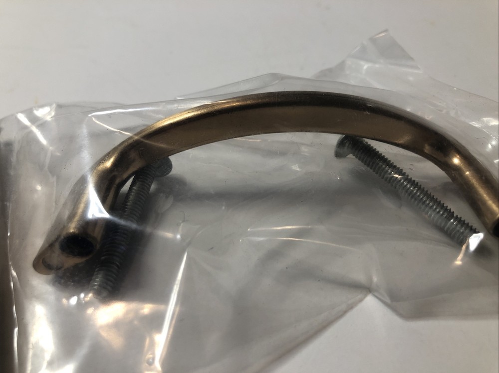 Vintage NOS National Cabinet Door Handle Drawer Pull Brushed Copper 3” Pattern