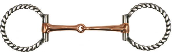 Showman Stainless Steel Show Bit w/ Twisted Ring Cheeks