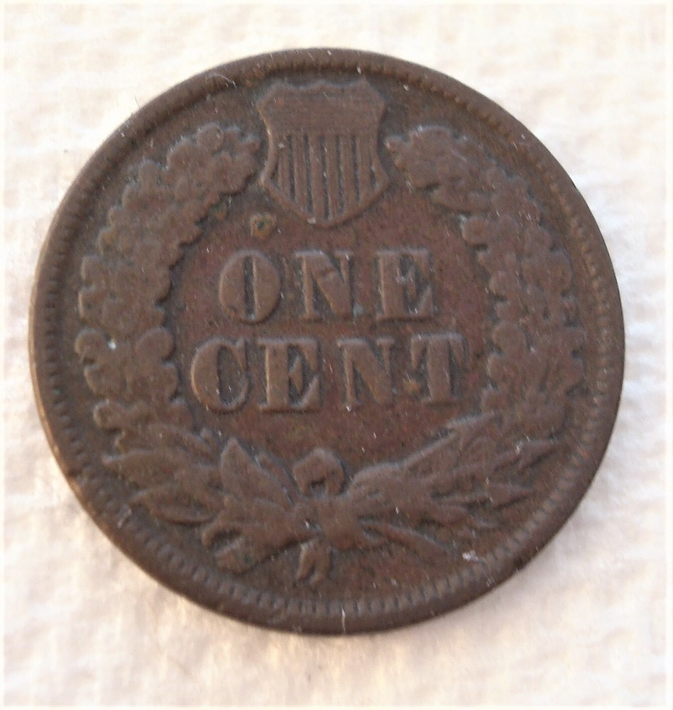 1889 INDIAN HEAD CENT, PARTIAL LIBERTY, NATURAL UNCLEANED CONDITION