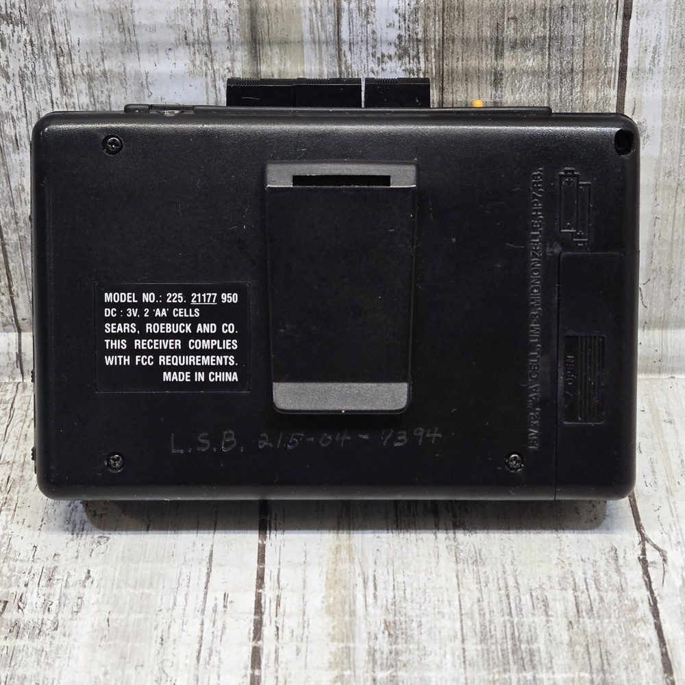 Sears SR-2000 Cassette Player - Tested and Works