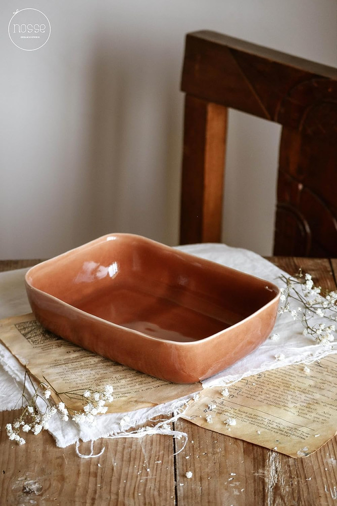 Nosse Svelte Stoneware 3 Piece Bakeware Set, 3 Piece Bakeware Set, Terracotta