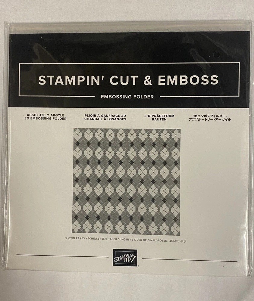 Stampin Up ABSOLUTELY ARGYLE Embossing Folder #151590 New