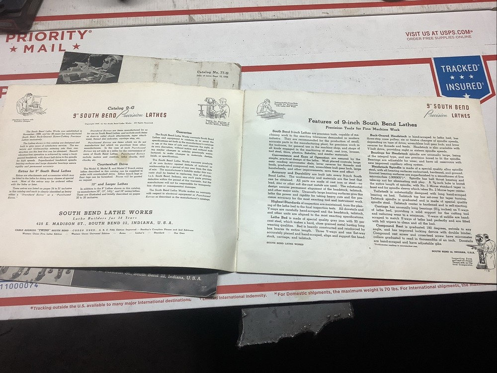 South Bend Lathe Catalog 9-g & 77-g