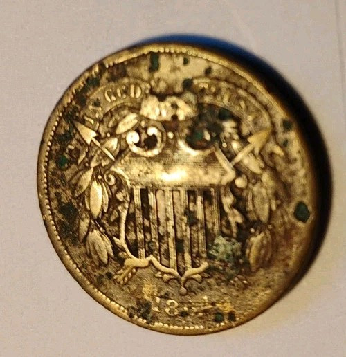 1864 2C Two Cent Piece, Large Motto