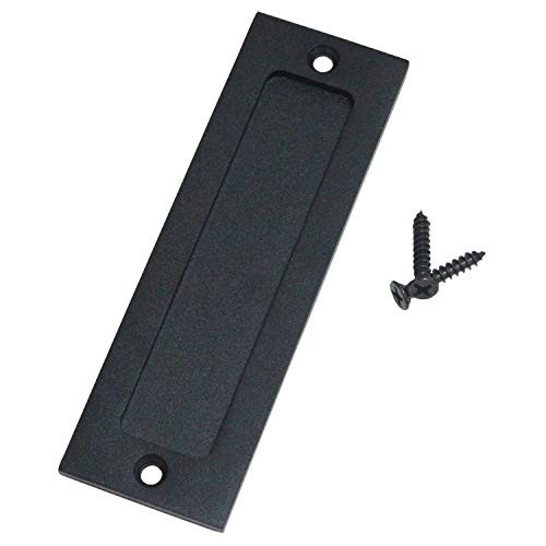 7” Barn Door Handle Finger Pull Set in | Heavy Duty Modern Simple 1 Black