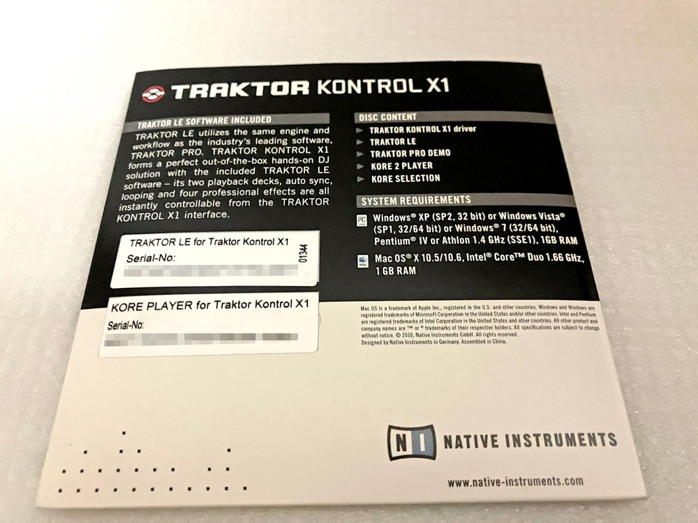 Native Instruments TRAKTOR KONTROL X1 MK1 Decks & Effects DJ Controller