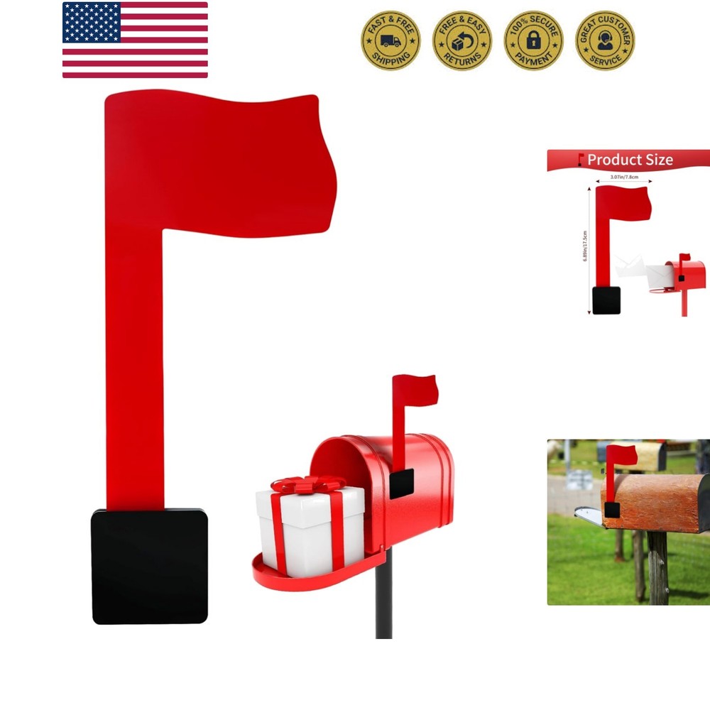 Easy-Install Mailbox Flag Replacement Kit - Upgrade Your Mailbox with a Red F...