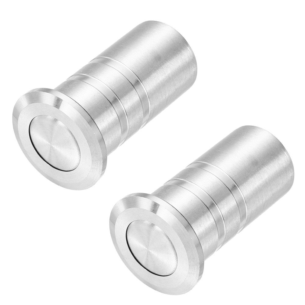 2PCS 0.47" Door Latch Dust Protector, Dust-Proof Sliding Lock Insert, Silver
