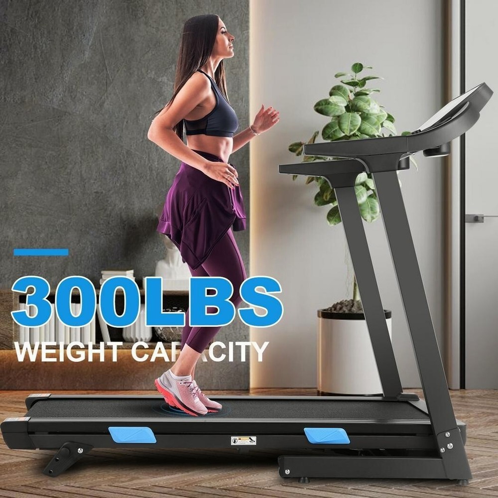 Folding Treadmill with Incline LCD Touch Screen Walking Jogging Running Machine