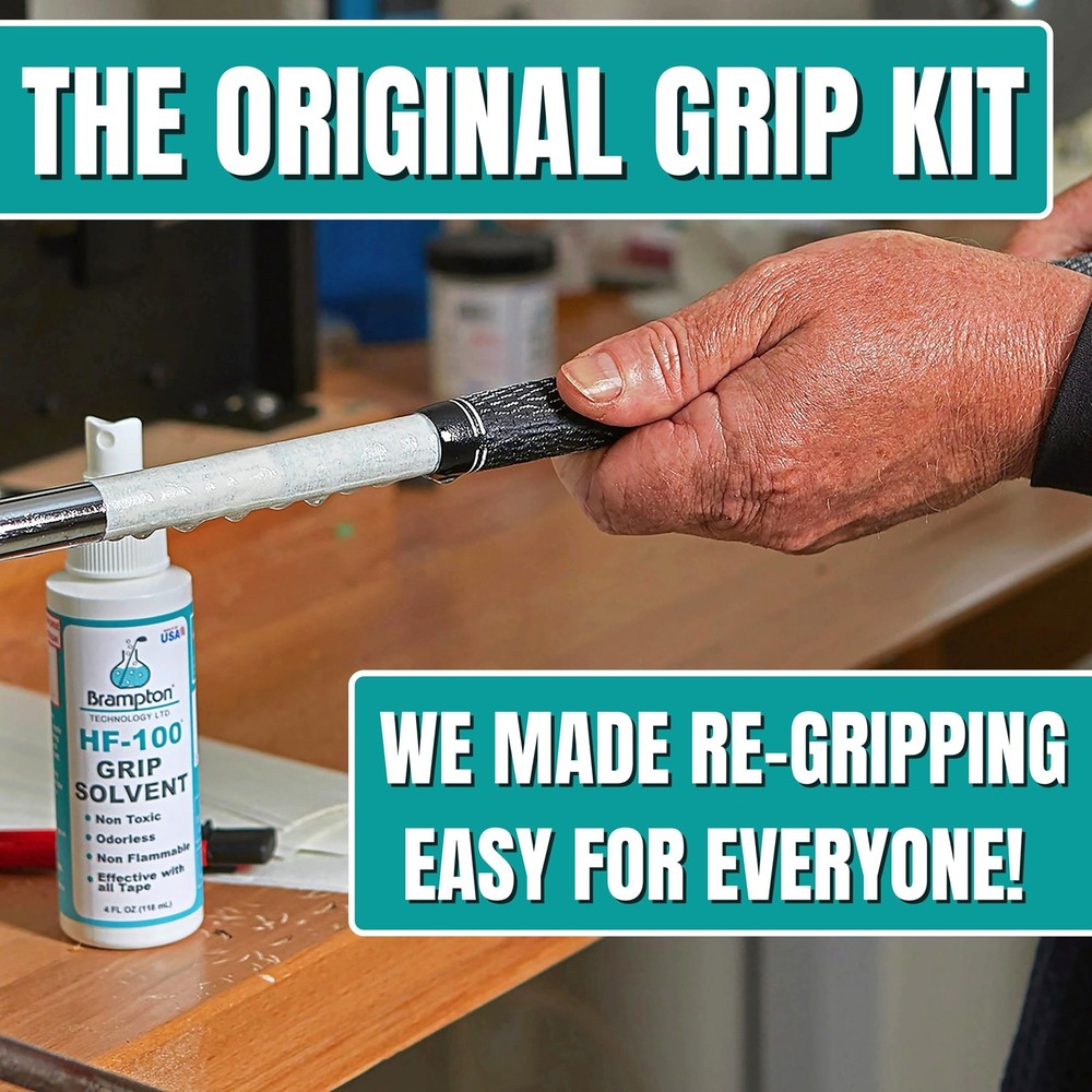 Brampton Basic Golf Grip Kit for Club Regripping - 15 Premium Chestnut