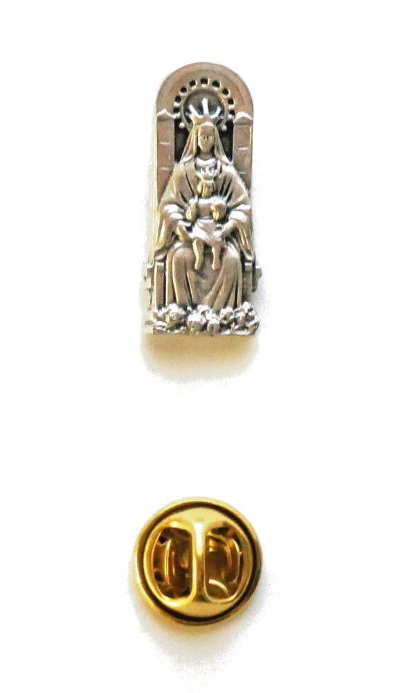 Virgen de Coromoto Silver Tone Lapel Pin