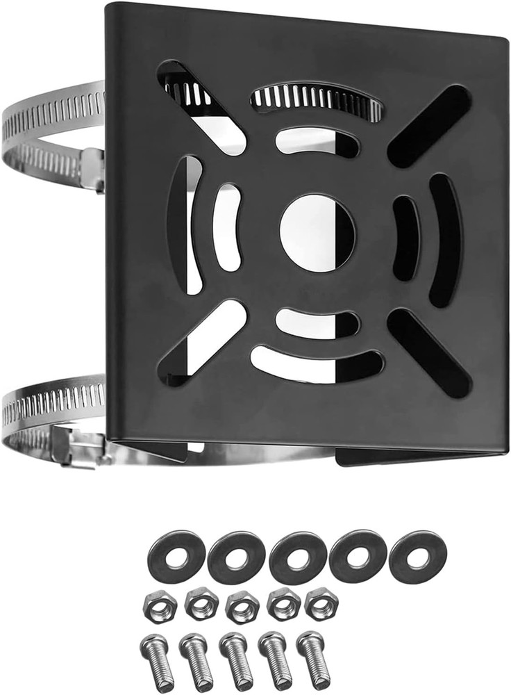 WiTi Universal Vertical Pole Mount for Security Camera, Solid Small, Black