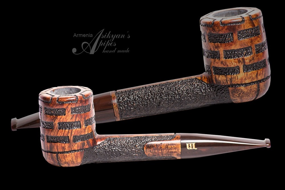 Asikyan Pipe #328/23 Billiard Art Rusticated Hand Made