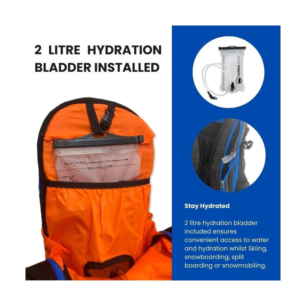 Core Avalanche Kit,Ski Backpack including Recco & Removable Back Protector, H...