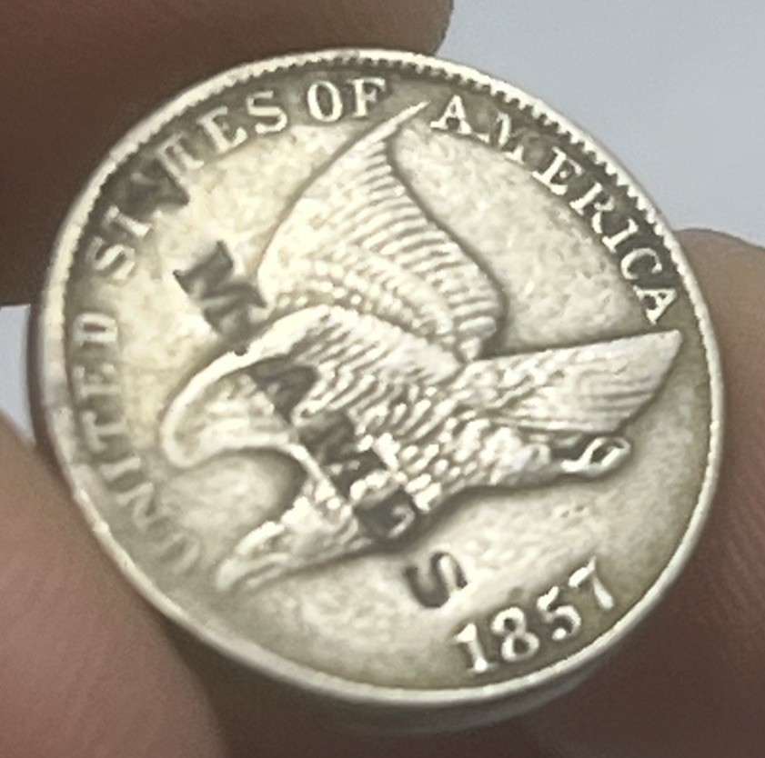 1857 Flying Eagle Cent- Semi Key Better Date