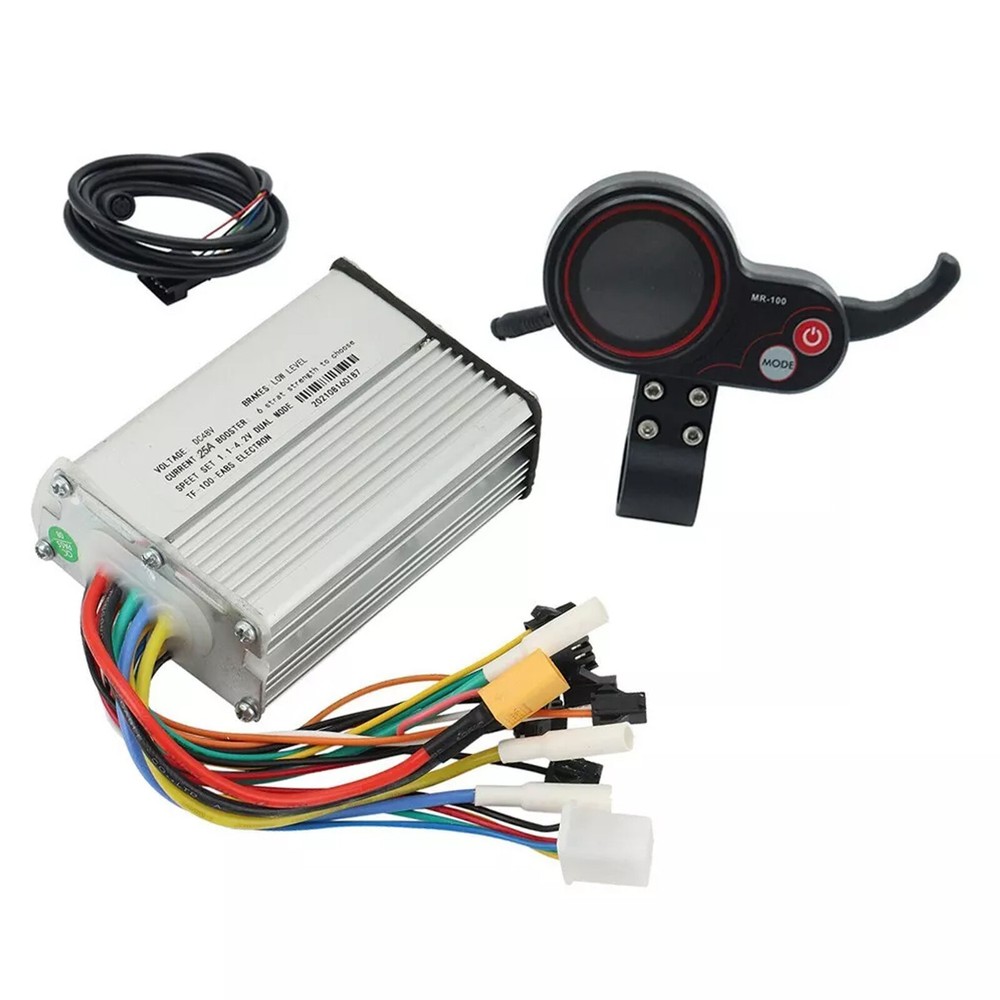 1200W 48V-25A Brushless Motor Controller + LCD Display & 6 Pin Cable For Scooter