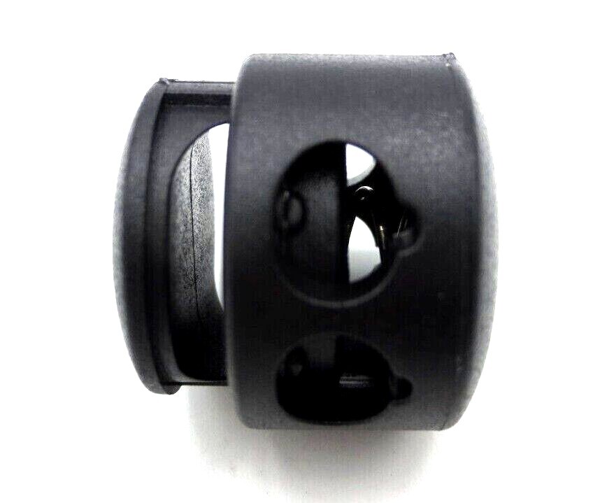 Spring Loaded Slide Lock 2 Hole - Fit Up To  7/32" Thick String - Durable! Black