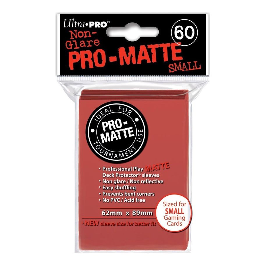 Ultra Pro Red Deck Protector Matte Small 60 Sleeves Protectors
