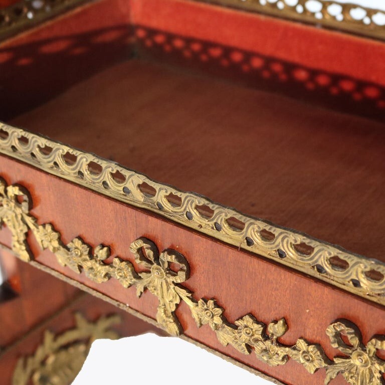 Antique Flame Mahogany, Birds Eye Maple and Ormolu Serving Table C1920