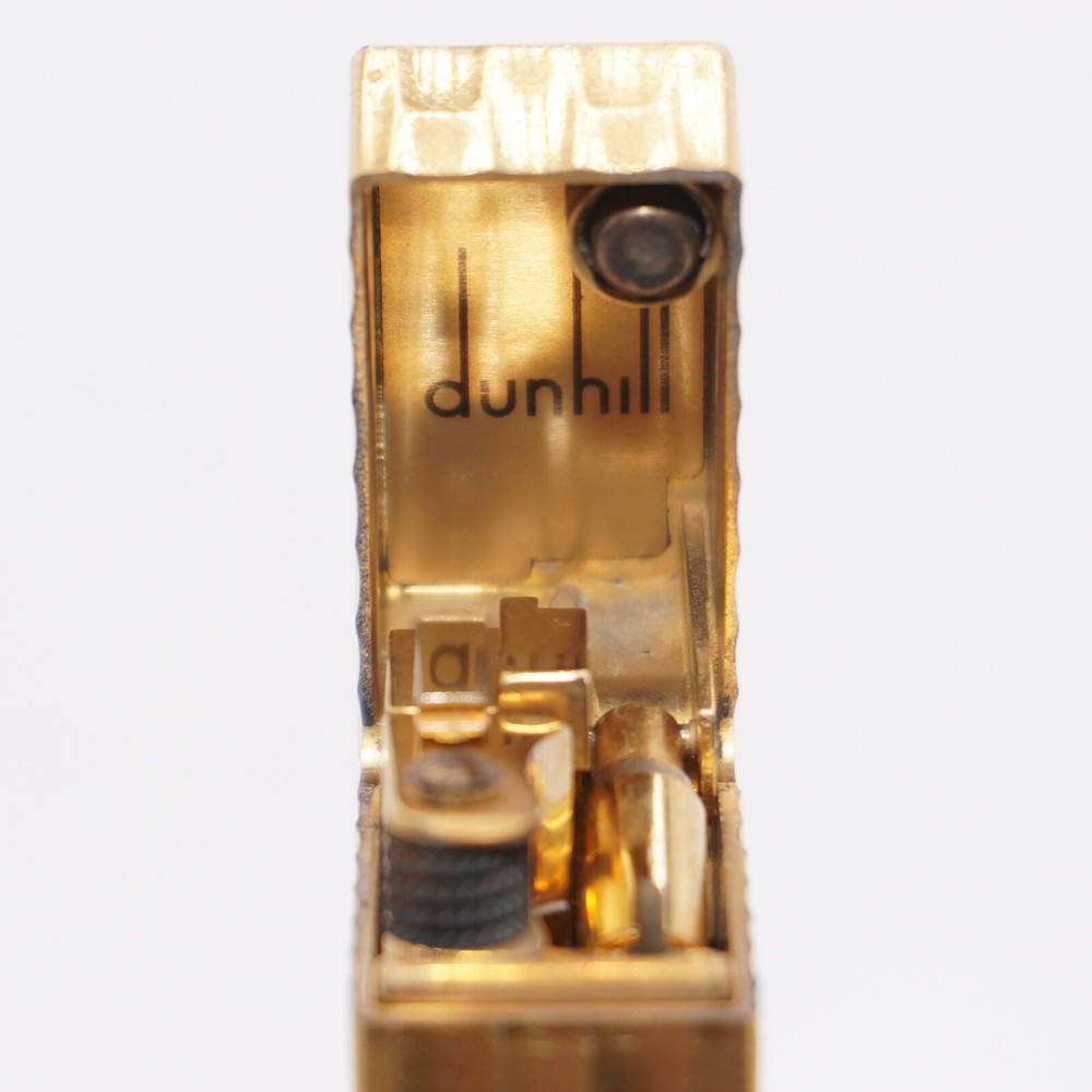 Dunhill Lighter Gold Bambo Pattern-Ultrasonically Cleaned_Working