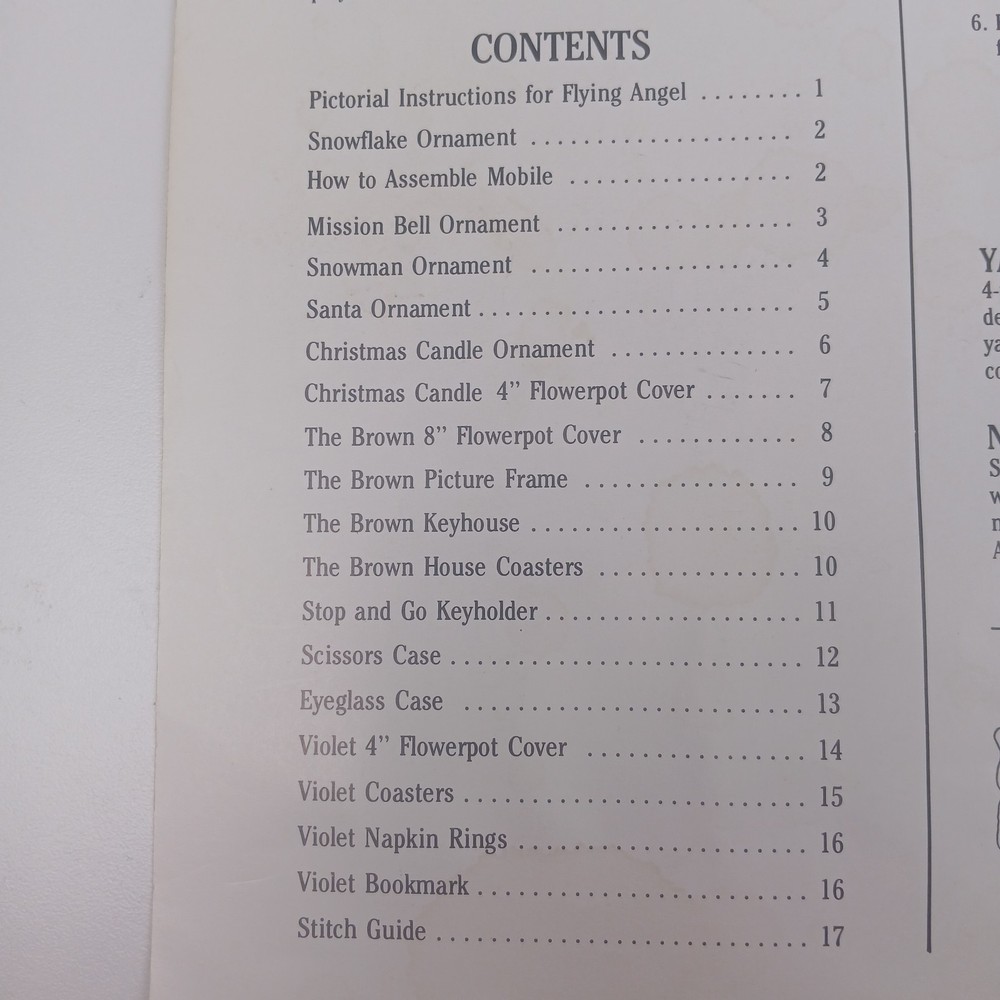 Plastic Canvas Instruction Book for Fast & Small Projects Needlecraft Designs