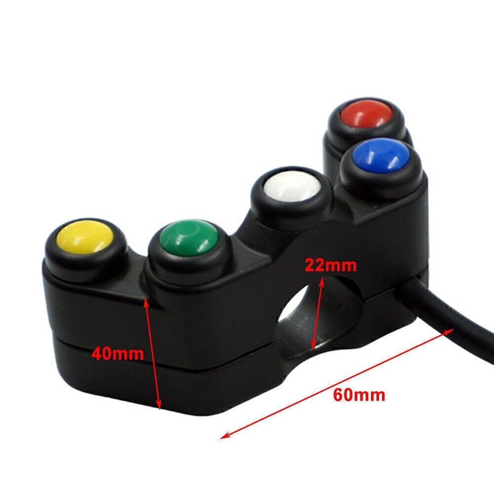 7/8" 22mm Handlebar Switch 5 button Array Motorcycle Switches Universal