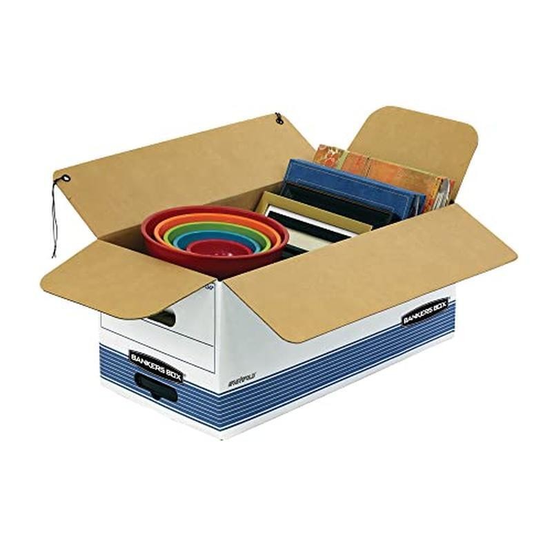 Medium Duty Storage Boxes FastFold Stackable String Button Closure 12 Pack New