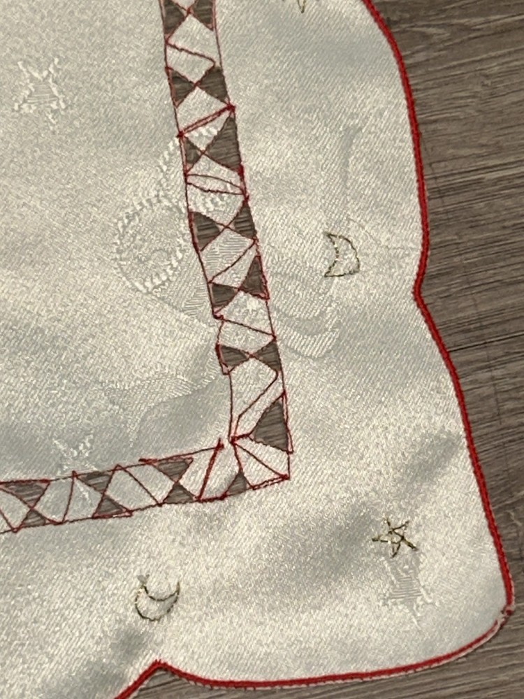 Small Embroidered Table Christmas Bell Runner
