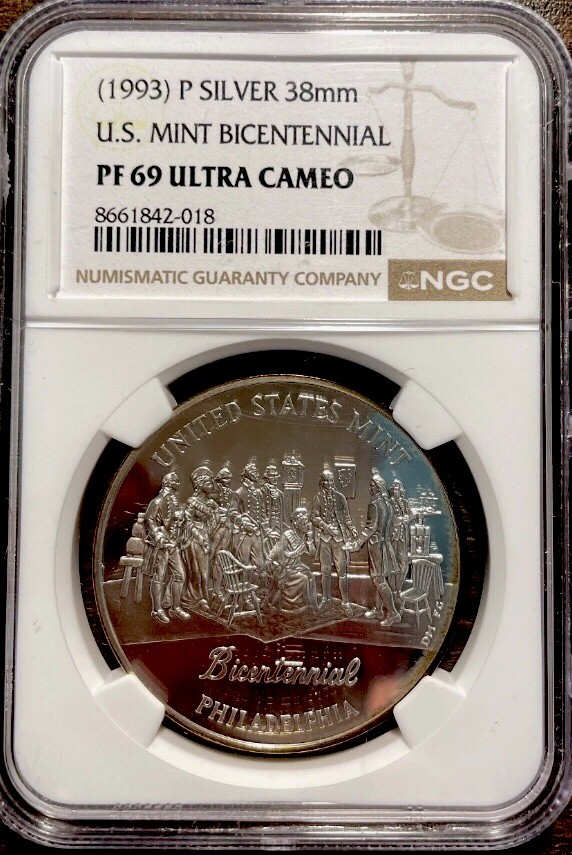 1993 U.S. MINT BICENTENNIAL Silver PCGS PR69