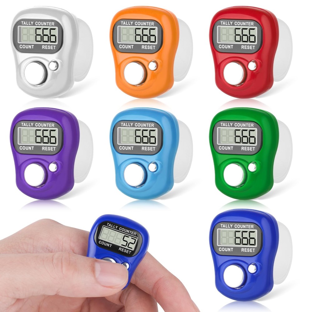 7 Pack Electronic Finger Tally Counter,5 Digit LCD Electronic Digital Display...