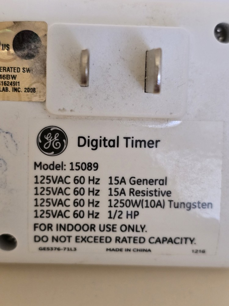 Digital Timer 2 Pieces GE Can Be Purchased Separately