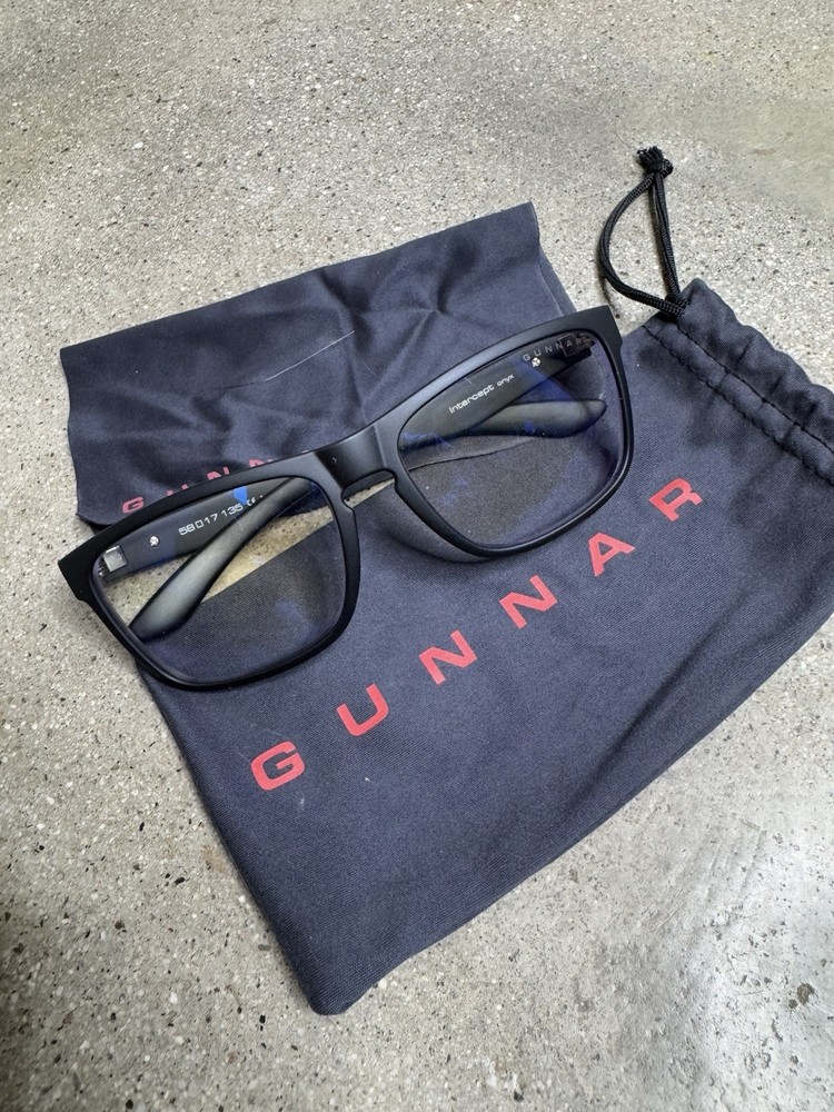 Gunnar Intercept Onyx Computer Screen Blue Light Reduction Glasses