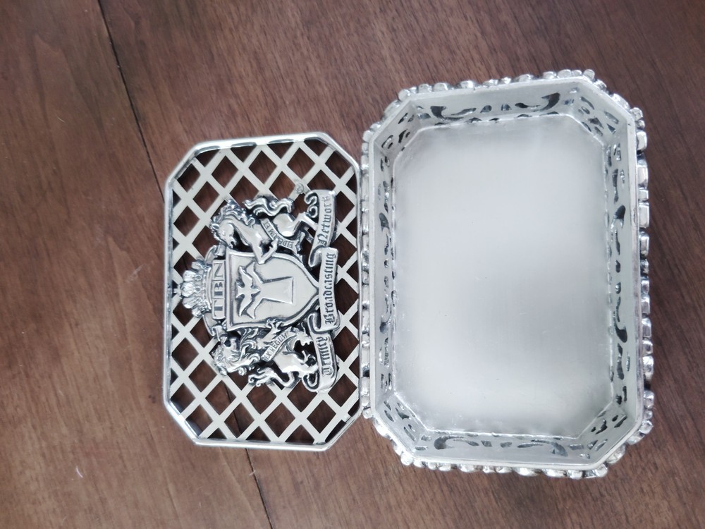 Trinity Broadcasting Network Silver Tone Trinket Box