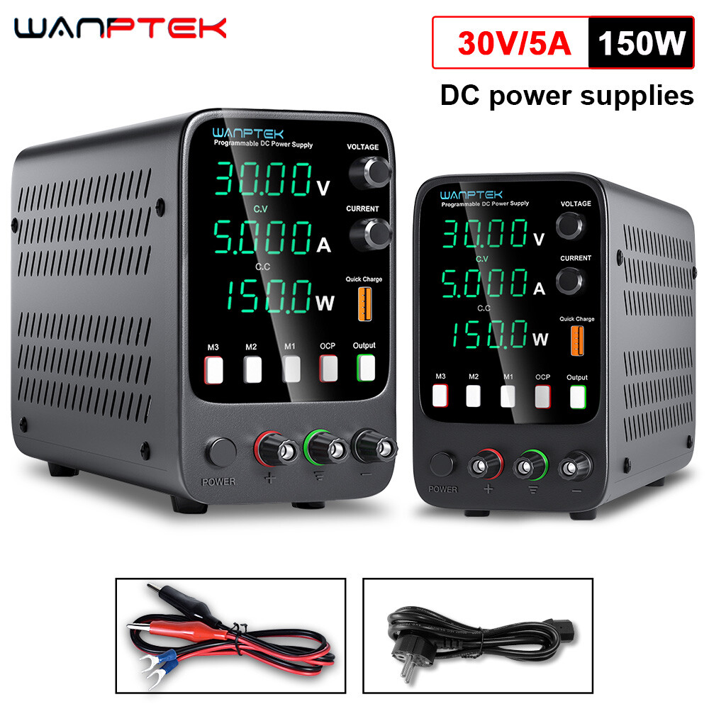 30V 5A Adjustable Lab DC Bench Power Supply Variable Switch Encoder Programmable