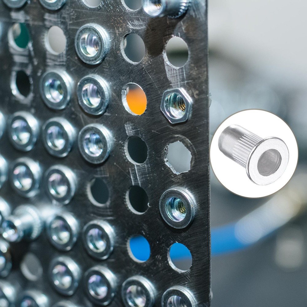 Rivet Nuts (M5) 110Pcs, Aluminum Alloy Threaded Insert Nuts