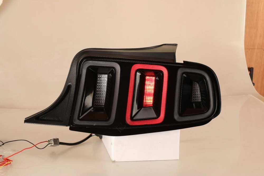 For 2010-2014 Ford Mustang Tail Lights LED Rear Brake Lmap Sequential Clear Lens