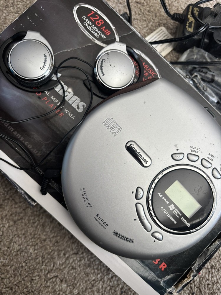 Goodmans GCD 7128 MP3R CD Walkman, Boxed, MP3, Working Order