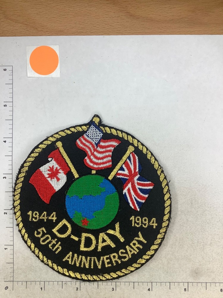 VINTAGE 50TH ANNIVERSARY WWII D-DAY  PATCH