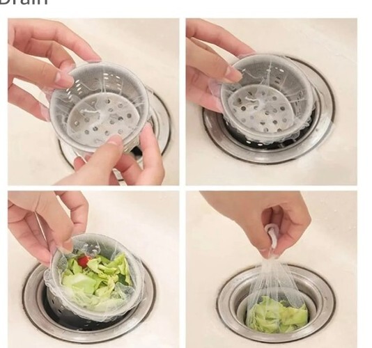 300 Pcs Kitchen Sink Drain Basket Elastic Mesh Sink Strainer. New