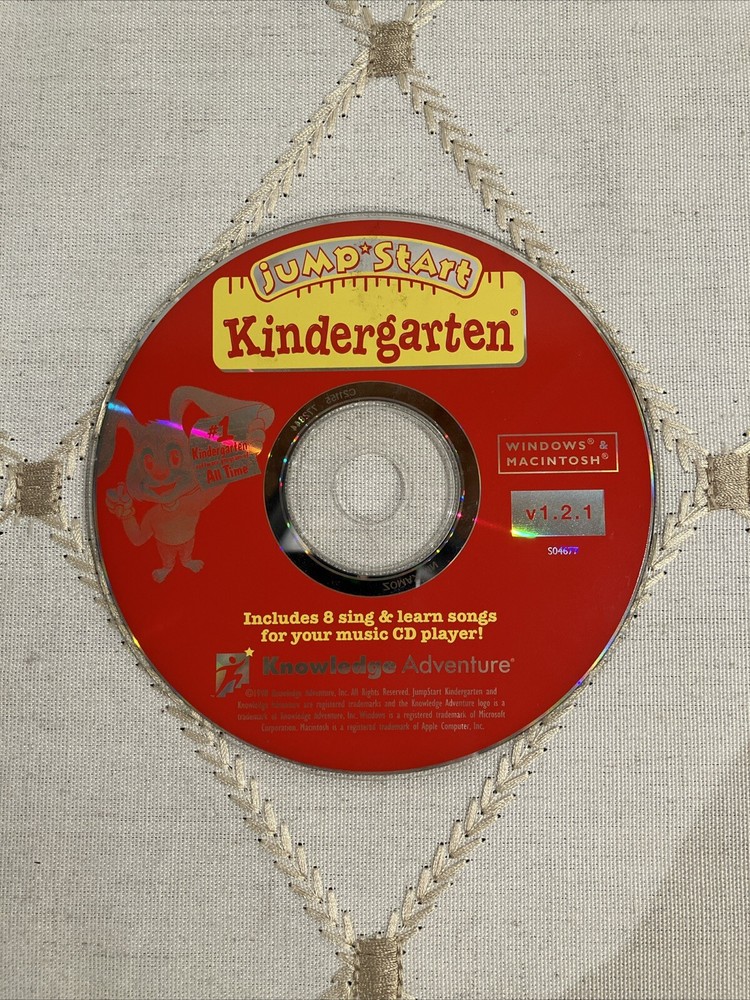 JumpStart Kindergarten PC CD-ROM v1.2.1 (1998) Disc Only
