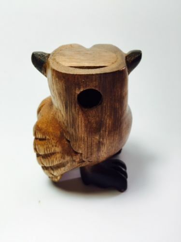 Wooden Percussion Black Foot Owl 3"