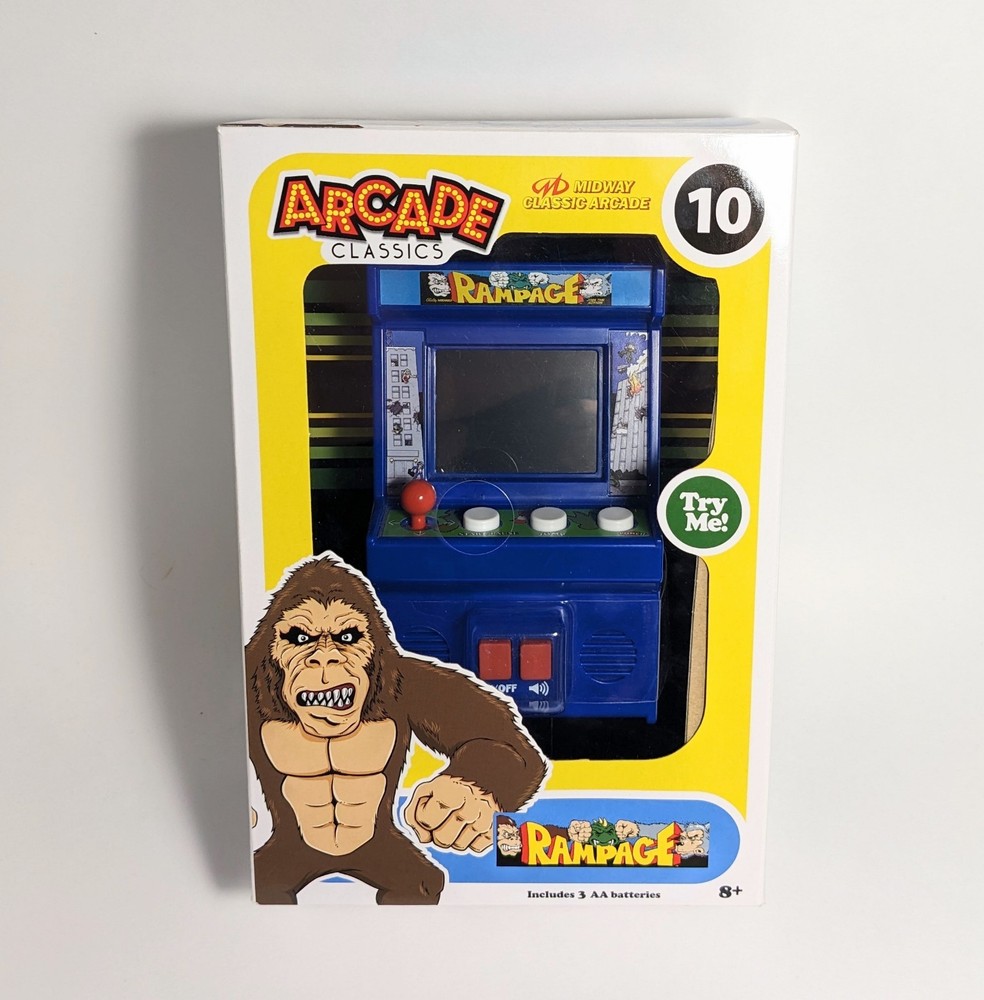 Arcade Classics Rampage #10 Handheld Mini Cabinet Basic Fun
