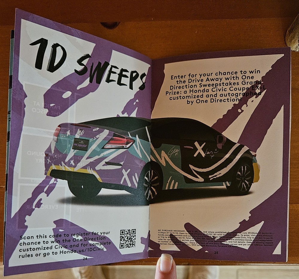 One Direction 2015 Tour Program Book On the Road Again