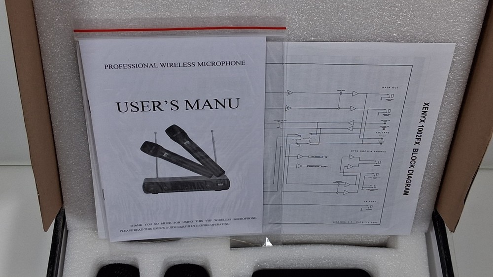 EMB Pro EBM10W Professional Dual VHF Wireless Handheld Microphone System