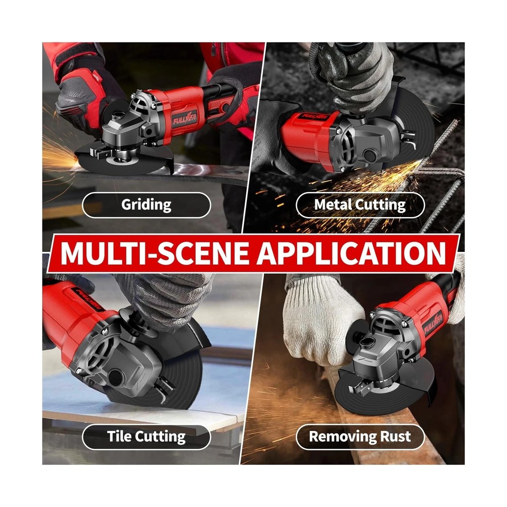 Cordless Angle Grinder Kit, 4-1/2" Power Angle Grinders with 2 * 4.... Fast Ship