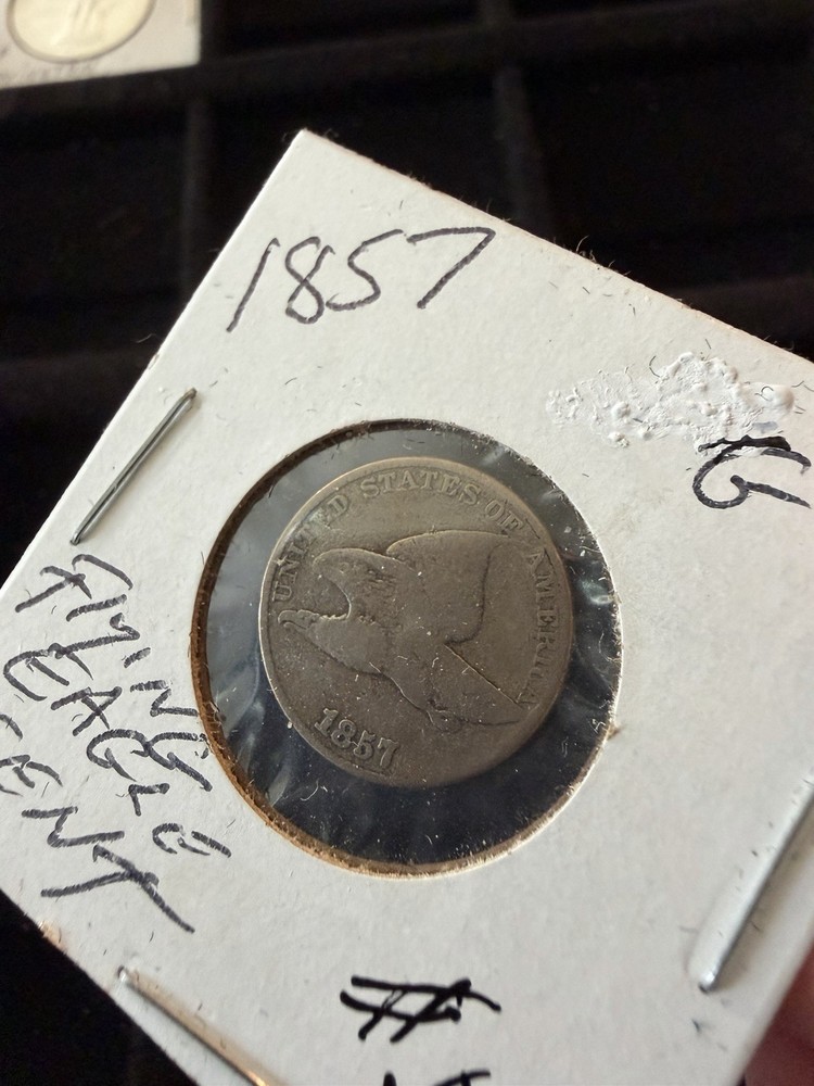 1857 1C Flying Eagle Cent Coin