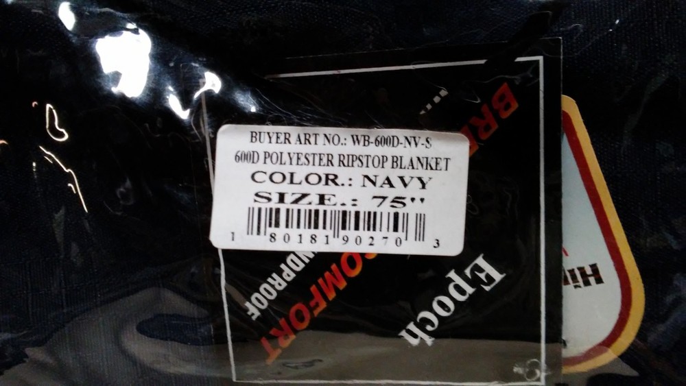 Hamilton 600D Turnout Blanket Size 75" Navy Blue